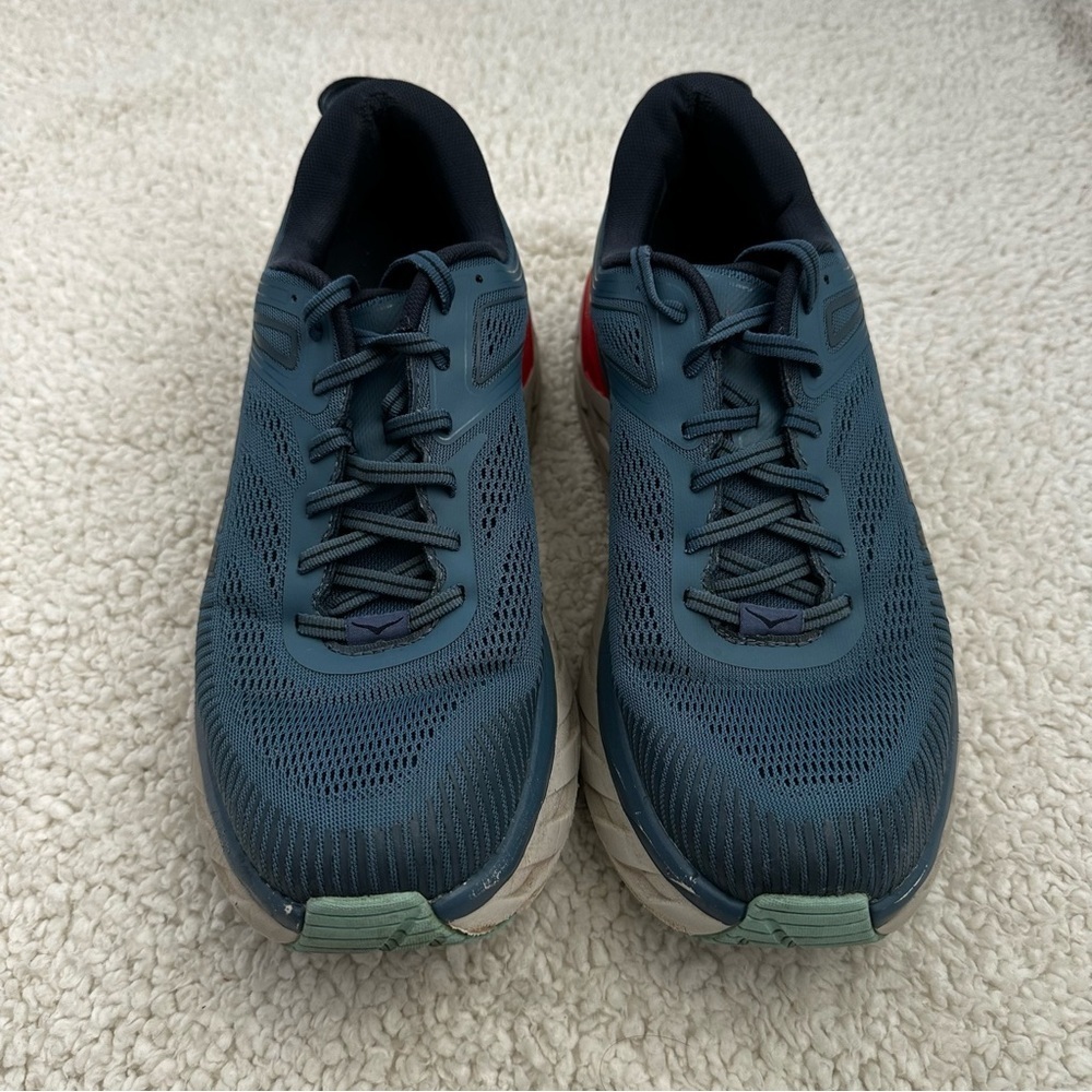 Hoka One One Bondi 7 Blue Gray Running Shoes Men’s Size 10.5 - Picture 3 of 10